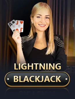 Lightning Blackjack by Evolution on getrummy777 game-detail banner